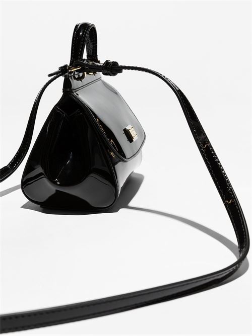 Borsa bambina in vernice nera mini sicily Dolce & Gabbana Kids | EB0003A106780999